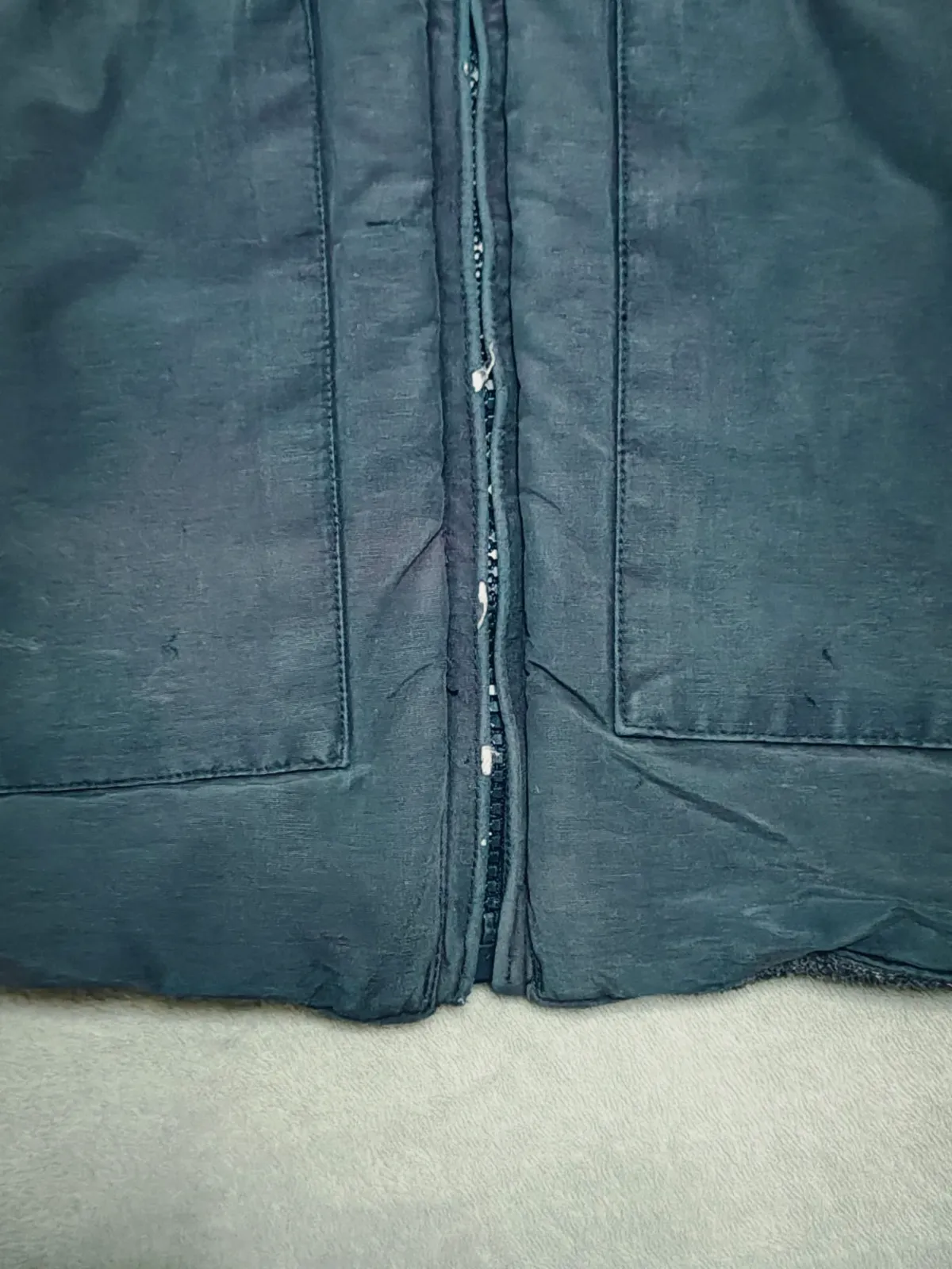 Bodywarmer réversible Old River brodé bleu marine & gris - Taille S/M – Old River – taille M 4