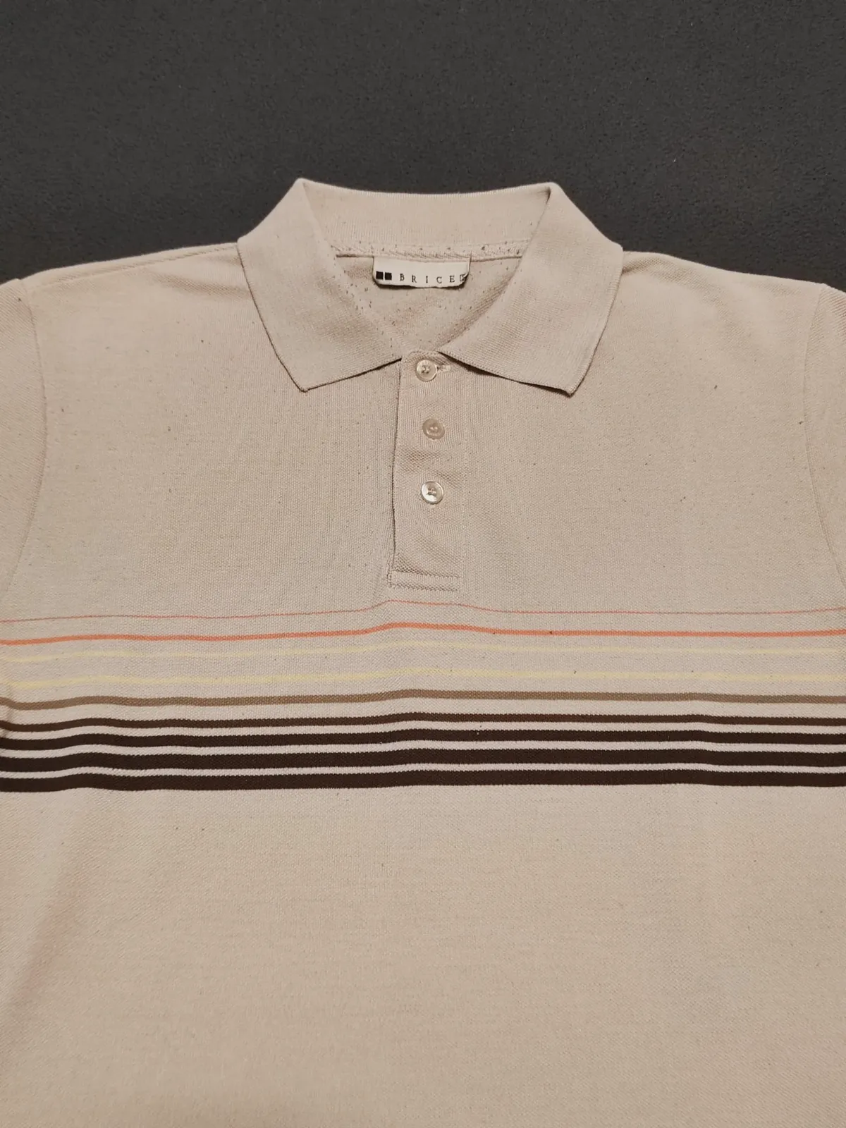 Polo beige à rayures horizontales Brice – Brice – taille L 3