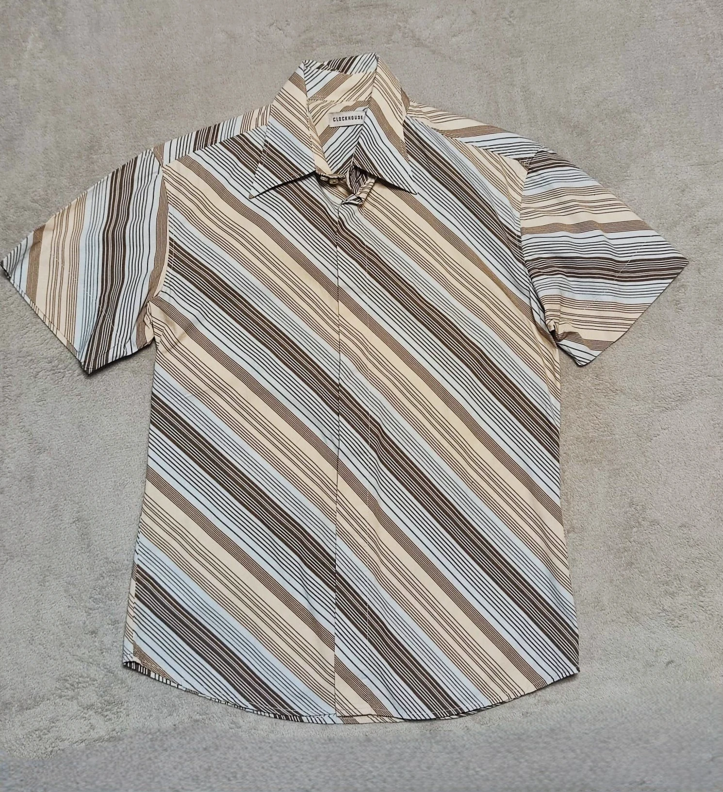 Chemise manches courtes à rayures Clockhouse