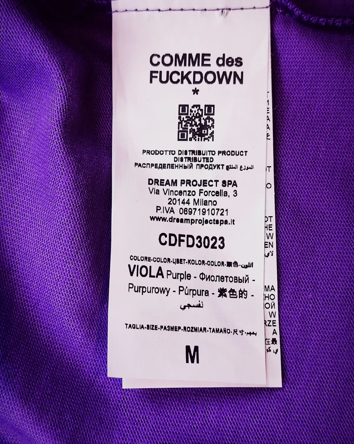 T-shirt violet Comme des Fuckdown – Comme des Fuckdown – taille M 8