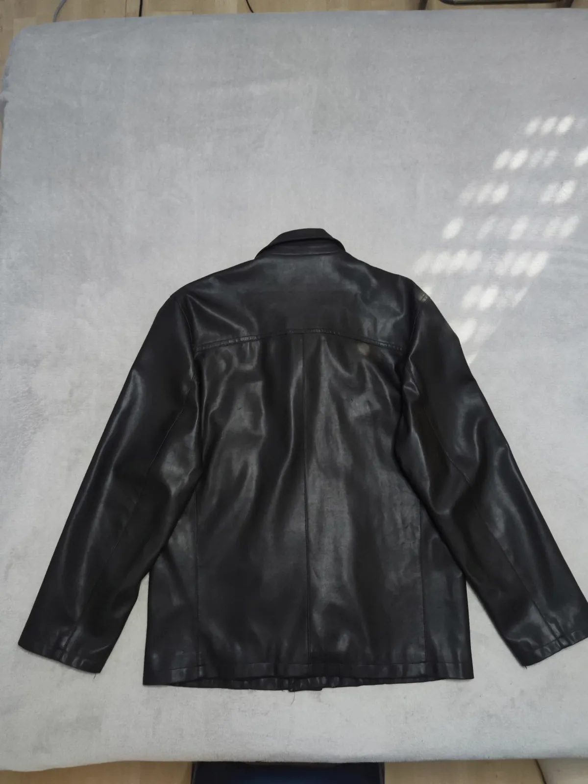 Veste vintage en simili cuir noir EXI Paris - Made in France - XL - Style 90s / – EXI Paris – taille Taille unique 4