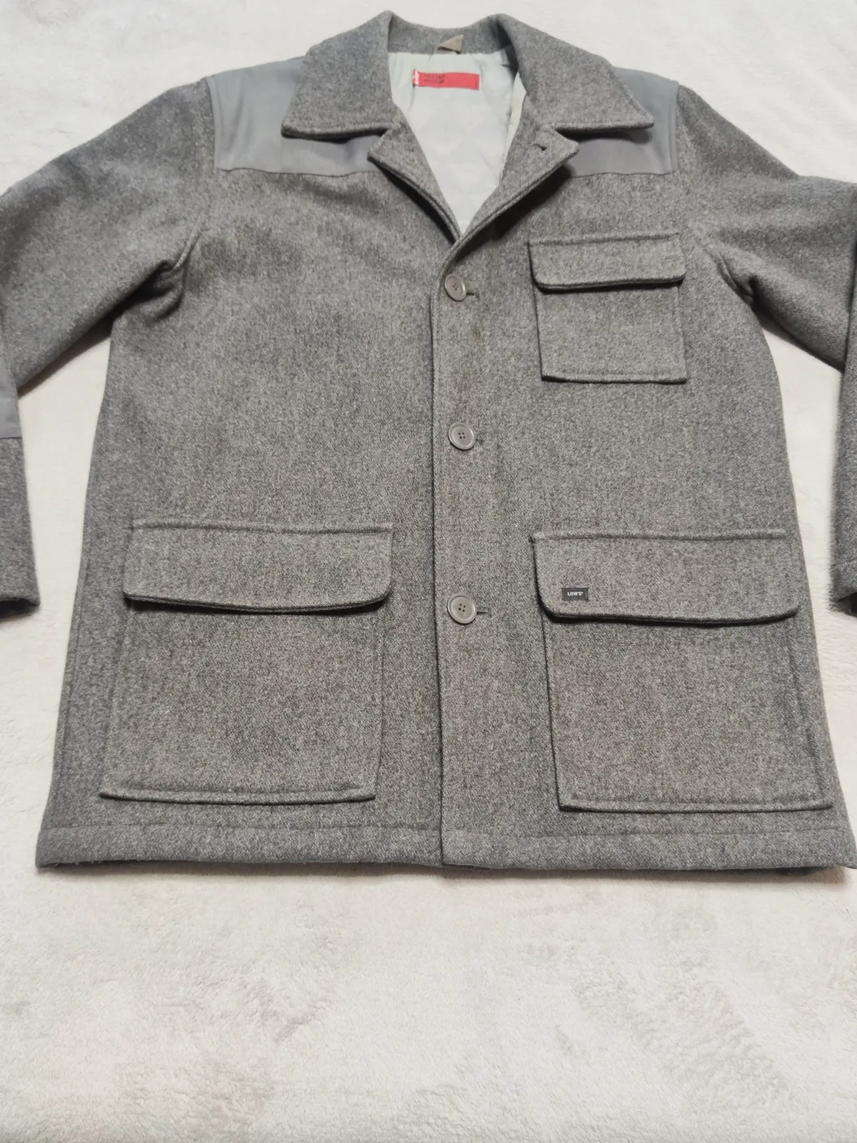 Veste manteau en laine Levi's gris – Levi's – taille S 2