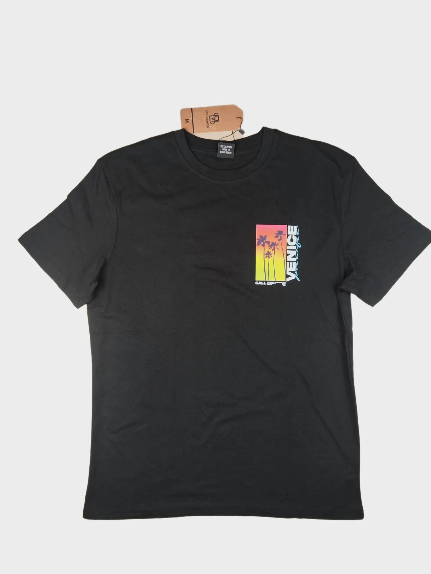 T-shirt noir imprimé Venice Pacific