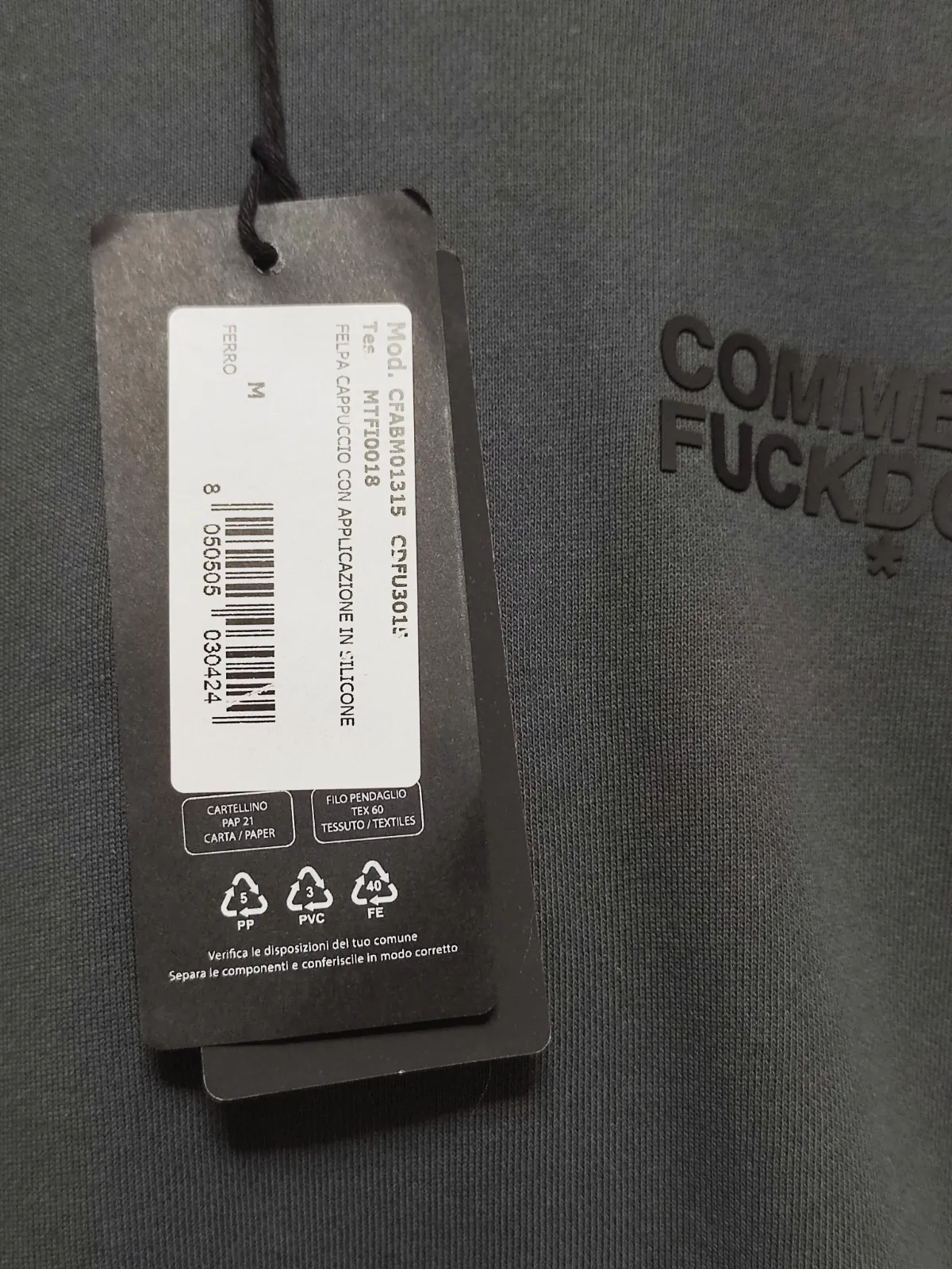 Sweat à capuche Comme des Fuckdown gris – Comme des Fuckdown – taille M 7
