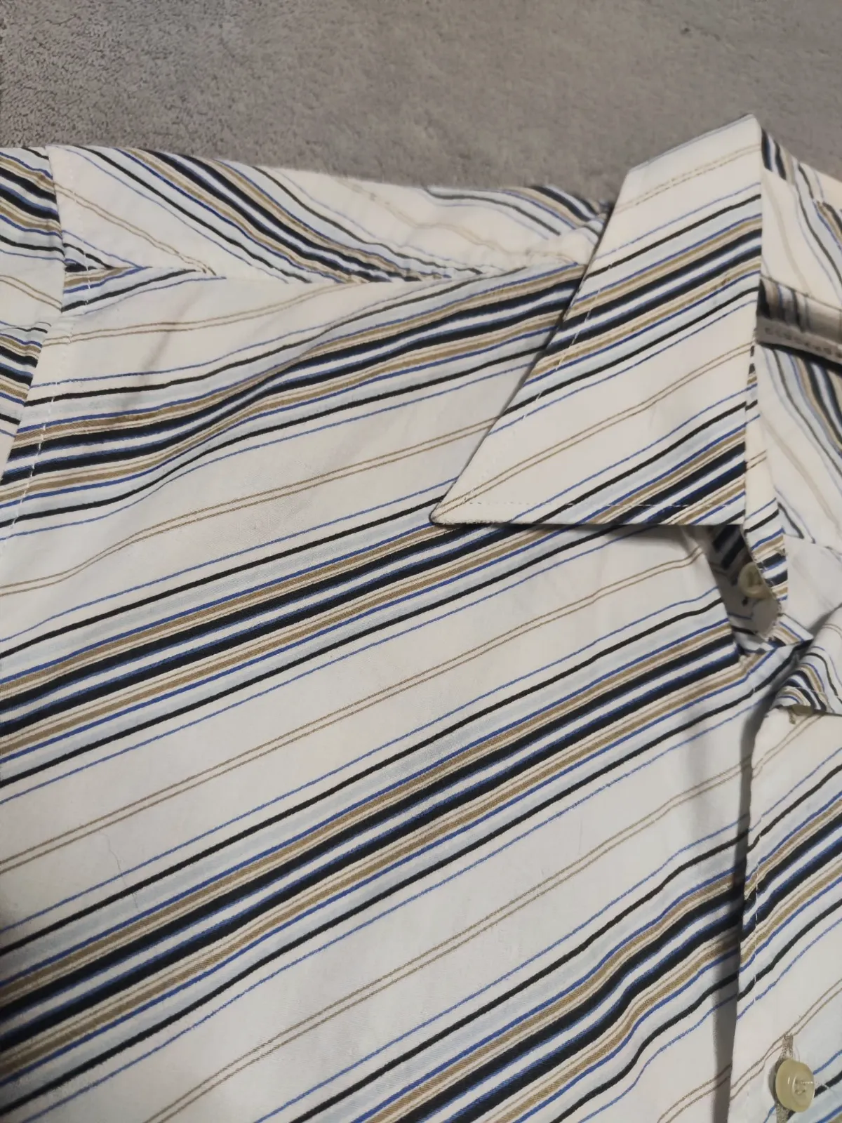 Chemisette à rayures diagonales – Style Vintage 70s – Clockhouse – taille S 2