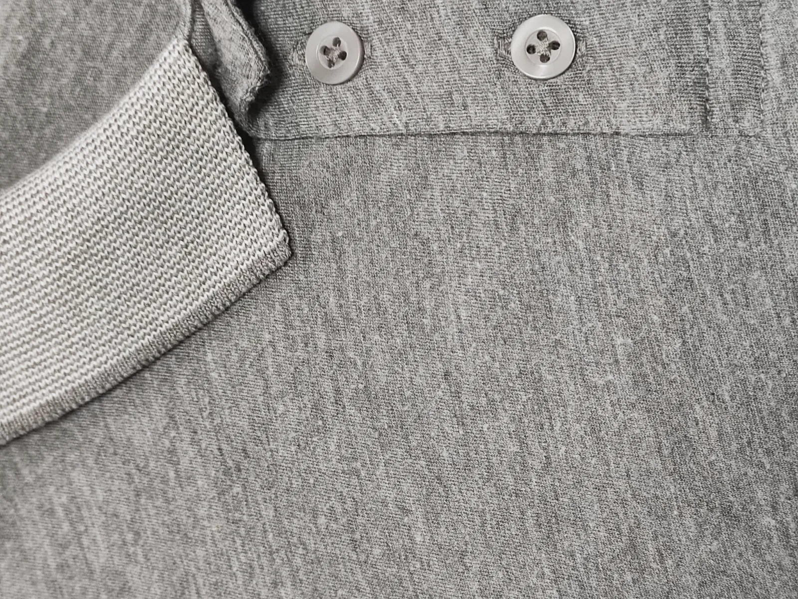 Polo en maille gris chiné à manches courtes – Kiabi – taille M 3