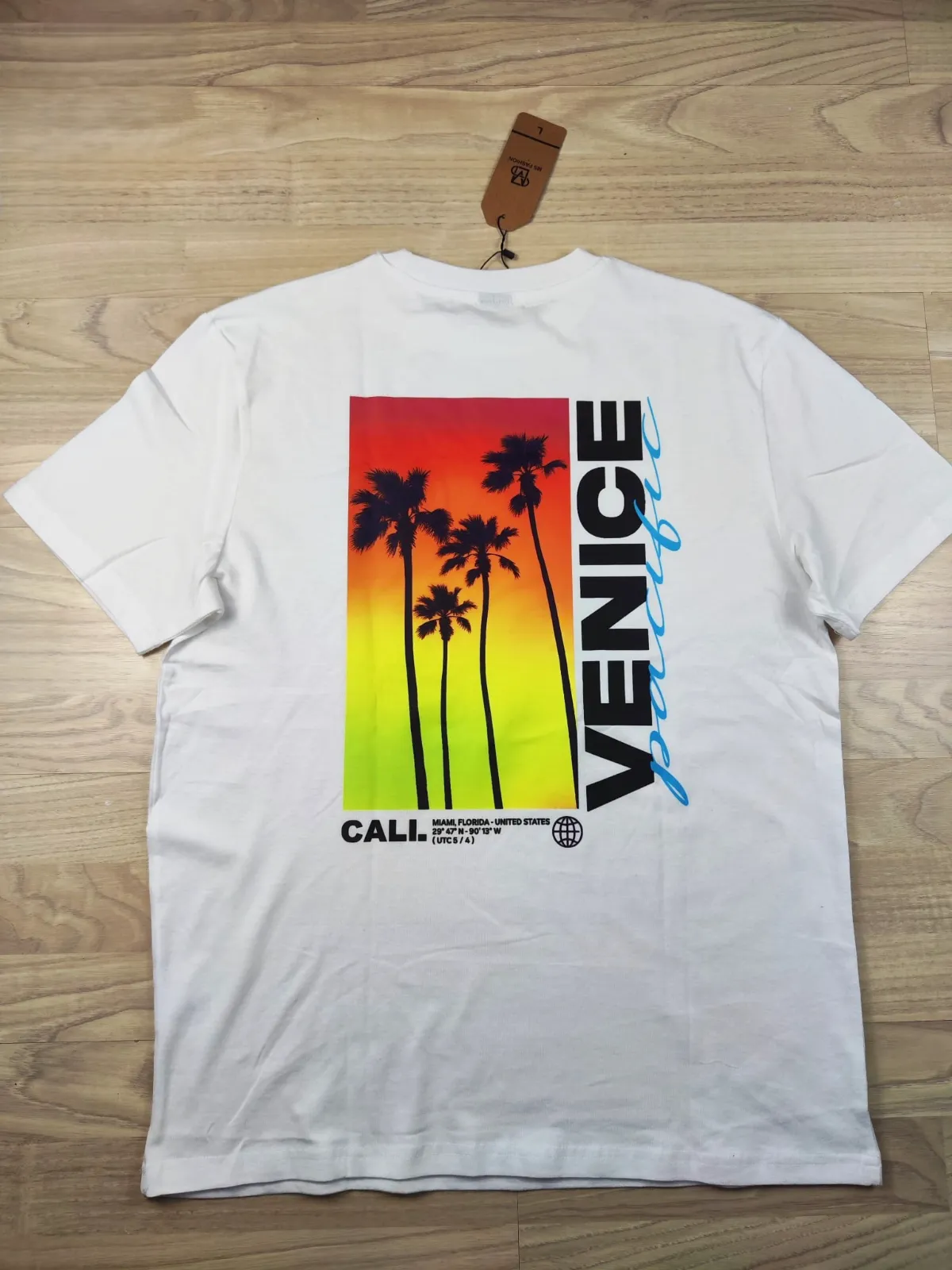 T-shirt blanc imprimé MS Fashion taille L – MS Fashion – taille L 3