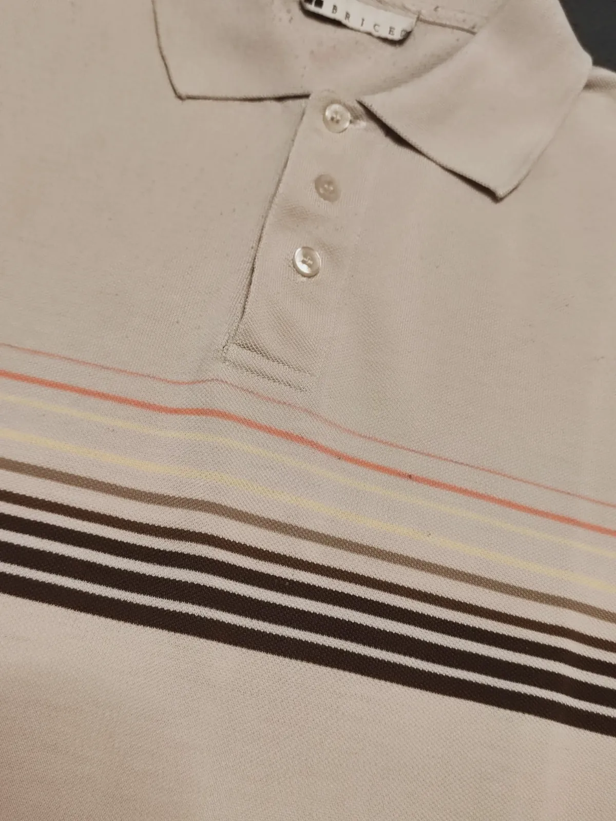 Polo beige à rayures horizontales Brice – Brice – taille L 4