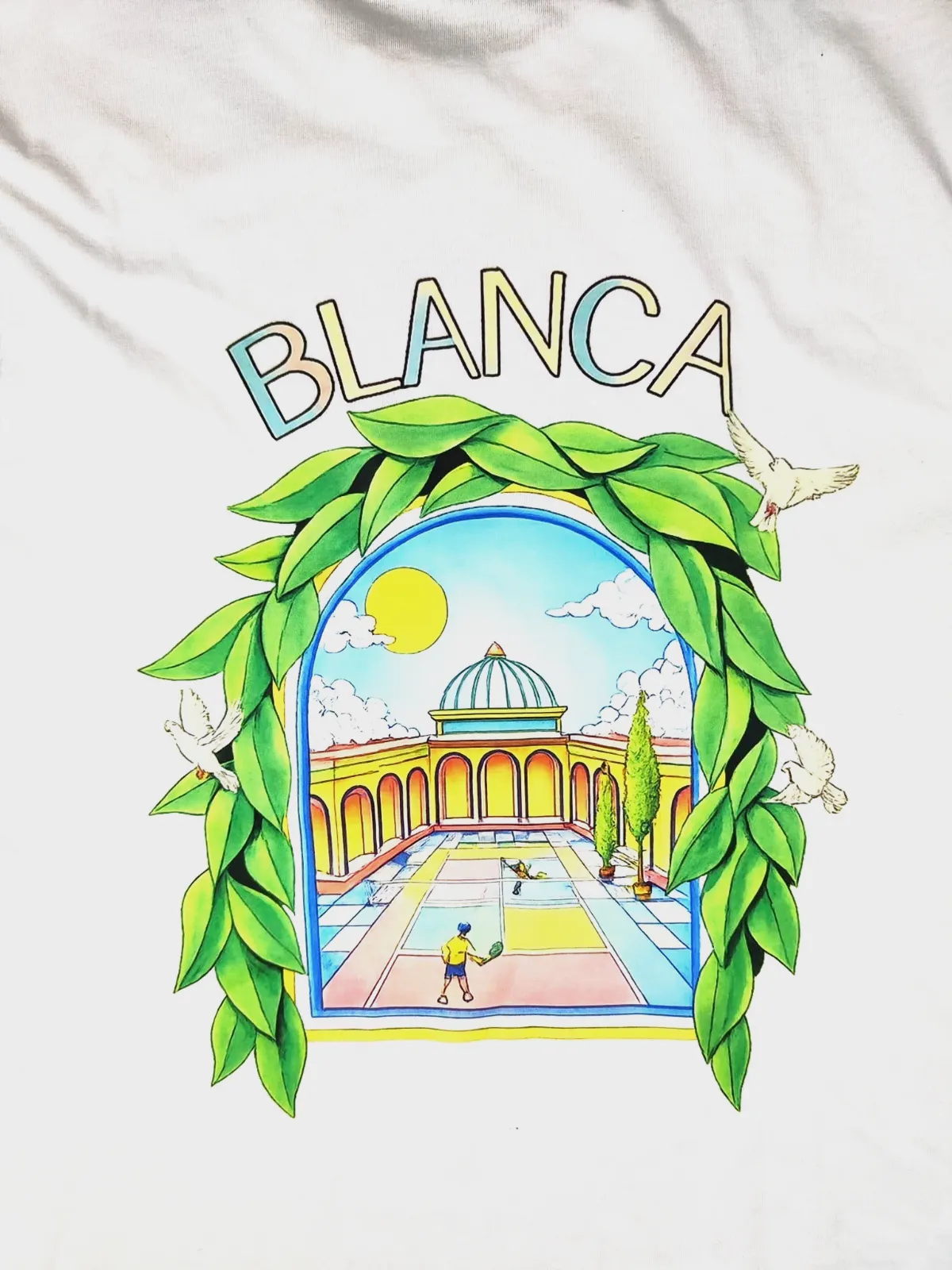 T-shirt blanc imprimé Blanca 100% coton – Blanca – taille L 3