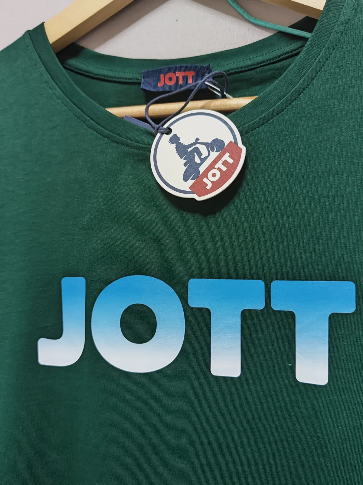 T-shirt vert Jott imprimé logo – Jott – taille S 3