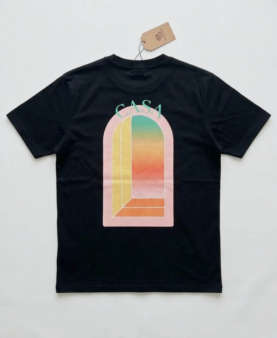 T-shirt noir imprimé arch Casa – MS fashion – taille S 3