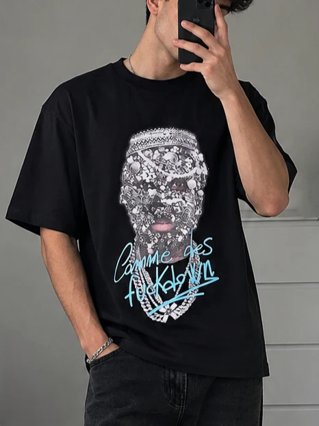 T-shirt noir imprimé Comme des Fuckdown – Comme des Fuckdown – taille S