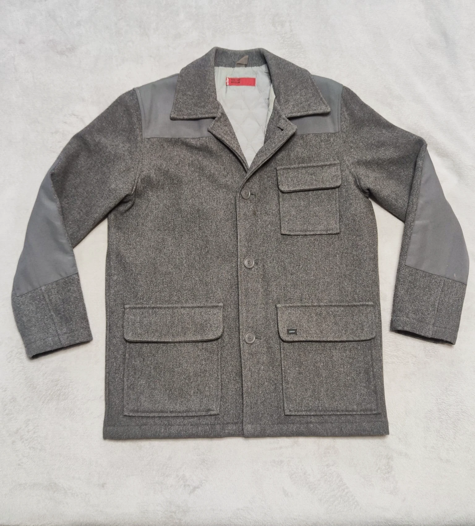 Veste manteau en laine Levi's gris