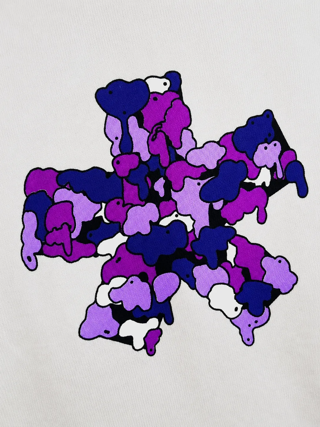 T-shirt blanc imprimé violet Comme des Garçons – Comme des Garçons – taille S 4