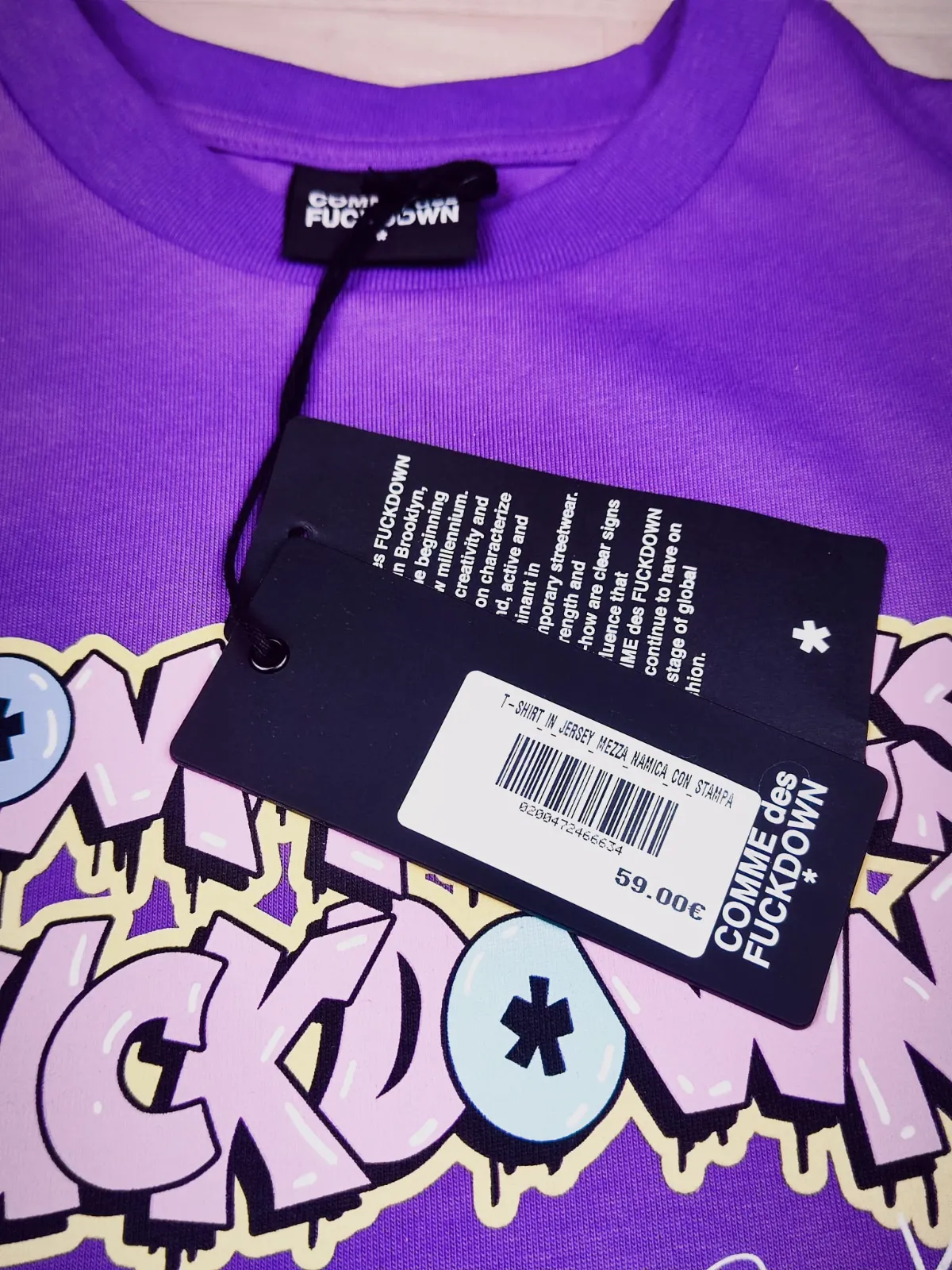 T-shirt violet Comme des Fuckdown – Comme des Fuckdown – taille M 3