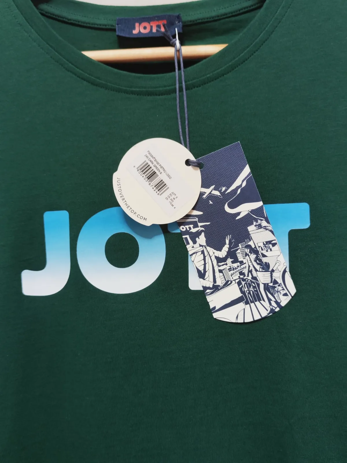 T-shirt vert Jott imprimé logo – Jott – taille S 4