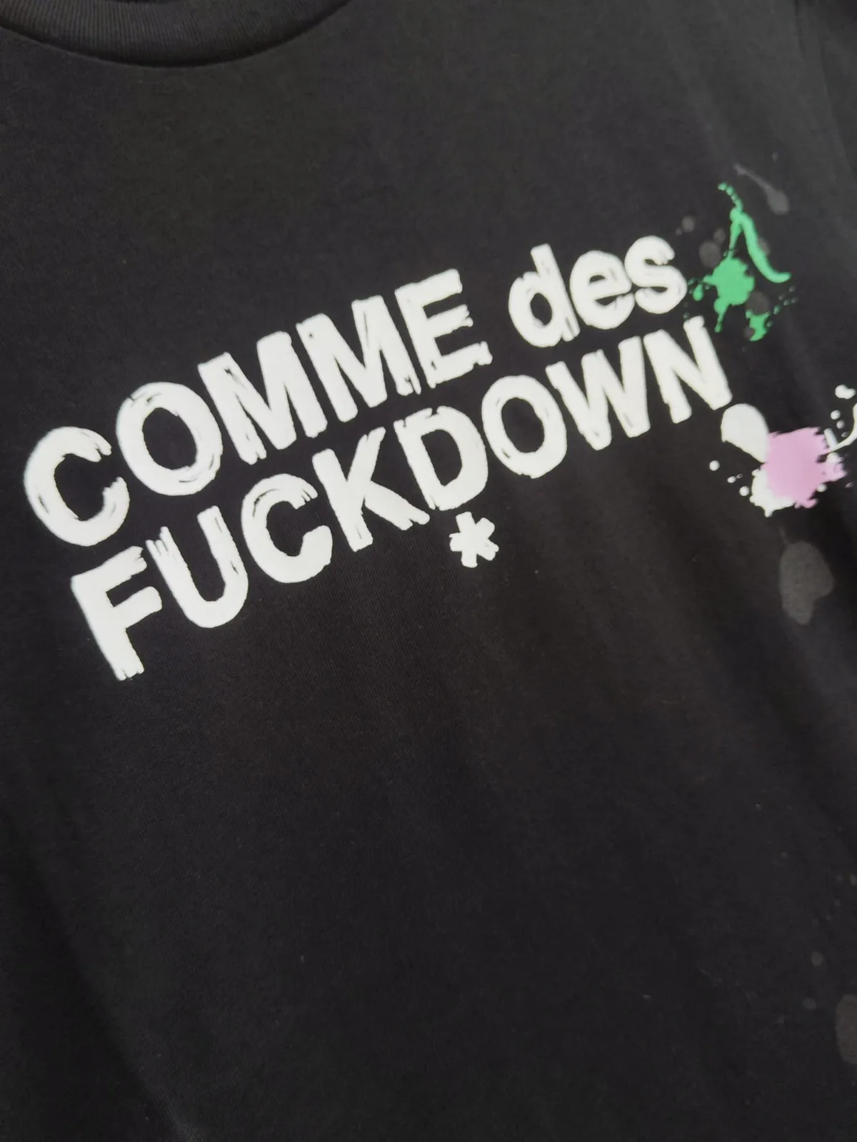 T-shirt noir Comme Des Fuckdown imprimé – Comme Des Fuckdown – taille M 2