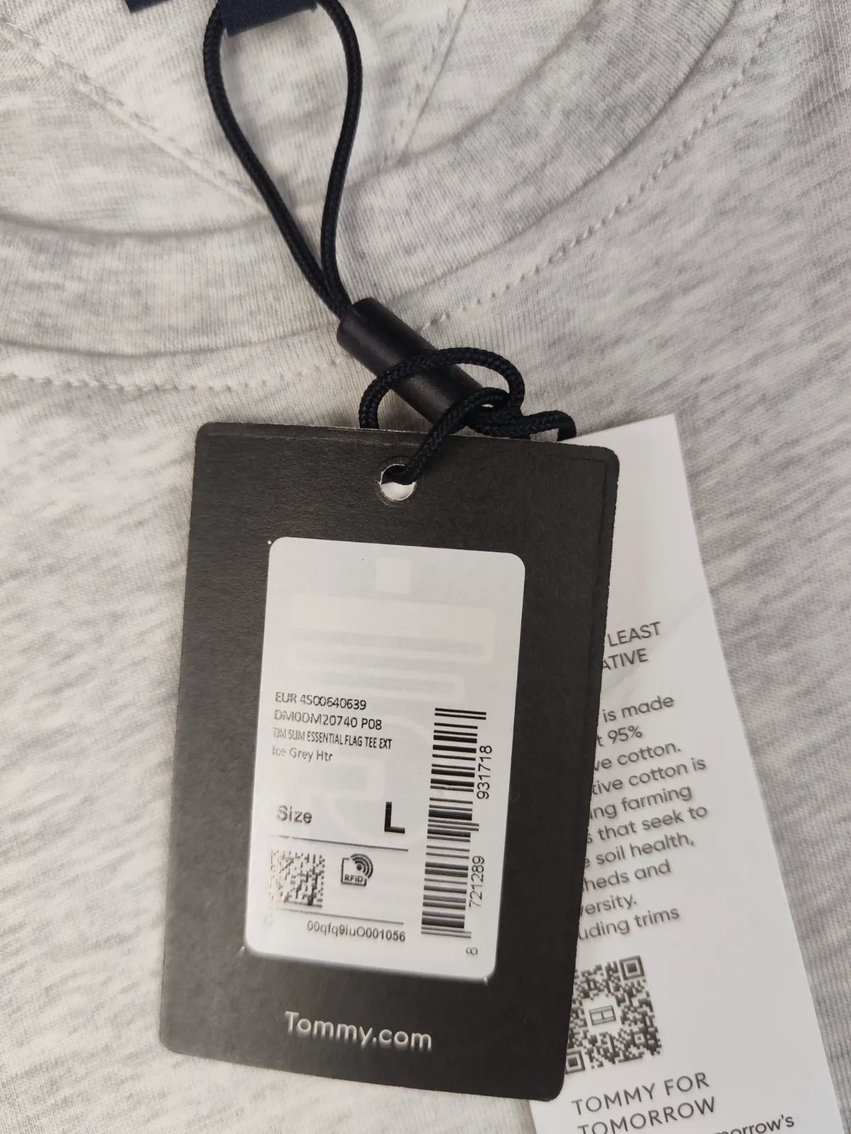 T-shirt Tommy Jeans Essential Flag gris – Tommy Hilfiger – taille L 3