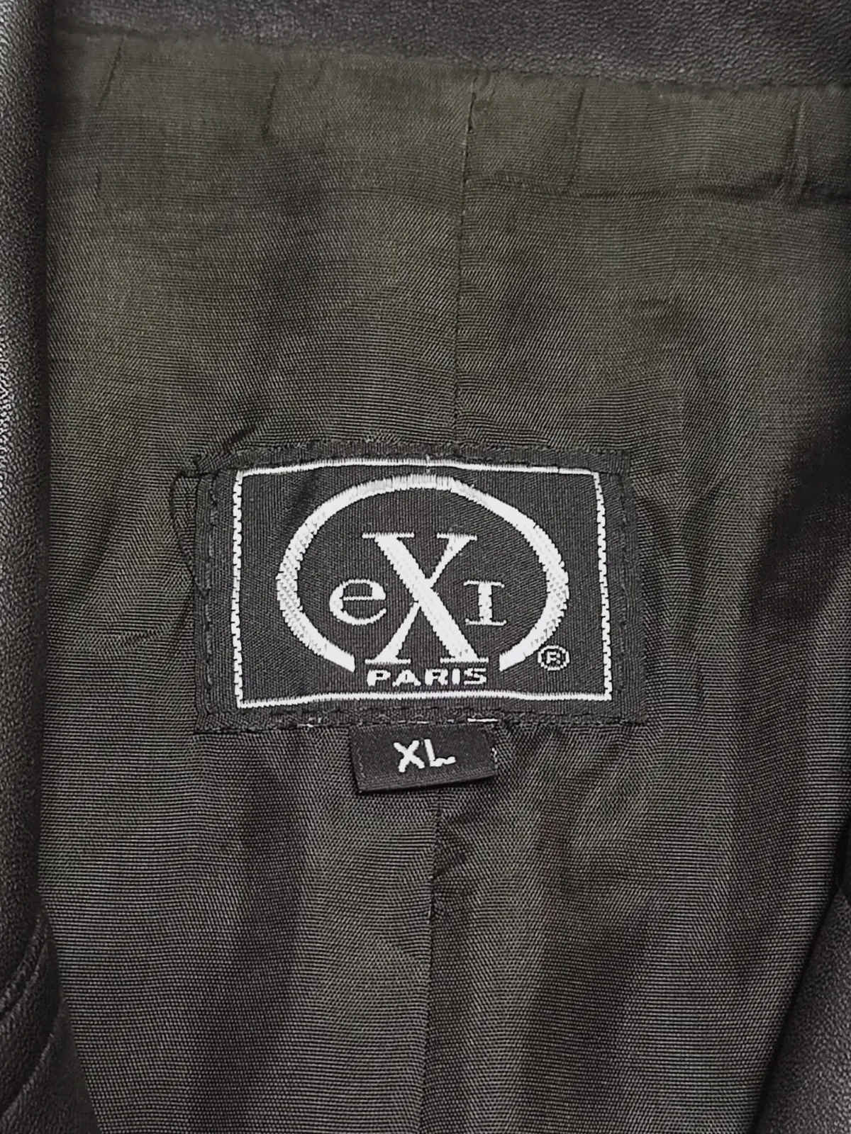 Veste vintage en simili cuir noir EXI Paris - Made in France - XL - Style 90s / – EXI Paris – taille Taille unique 7