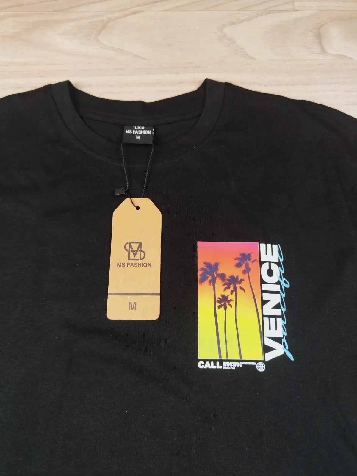T-shirt noir imprimé Venice Pacific – sans marque – taille M 3