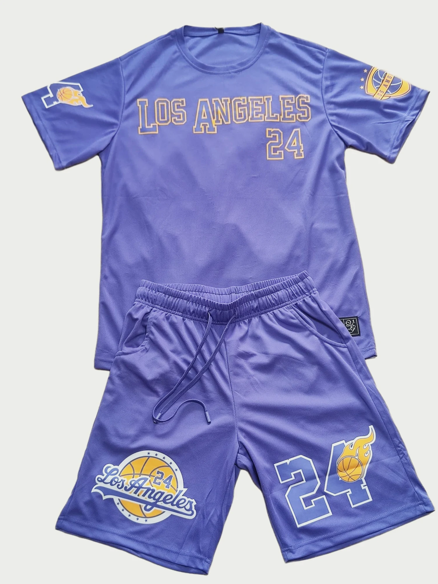 Ensemble t-shirt et short Los Angeles 24 violet