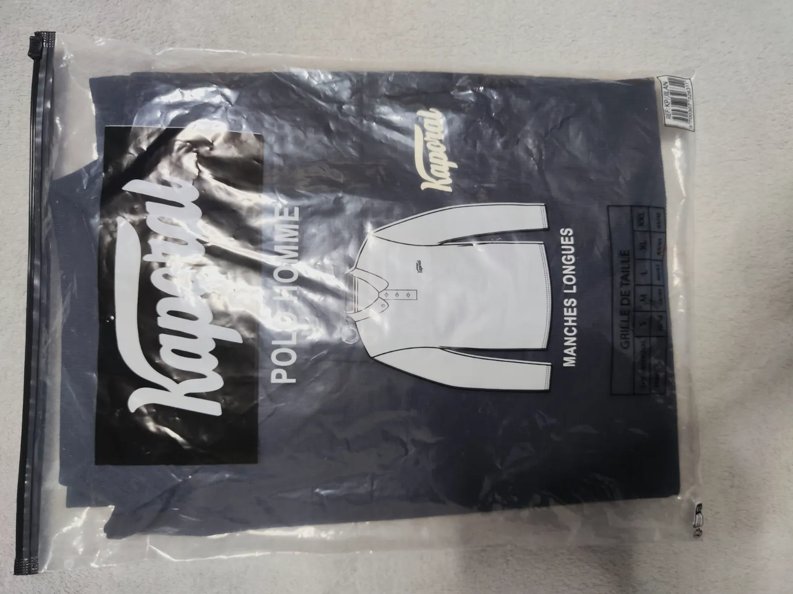 Polo manches longues Kaporal bleu marine - taille S – Kaporal – taille S 5