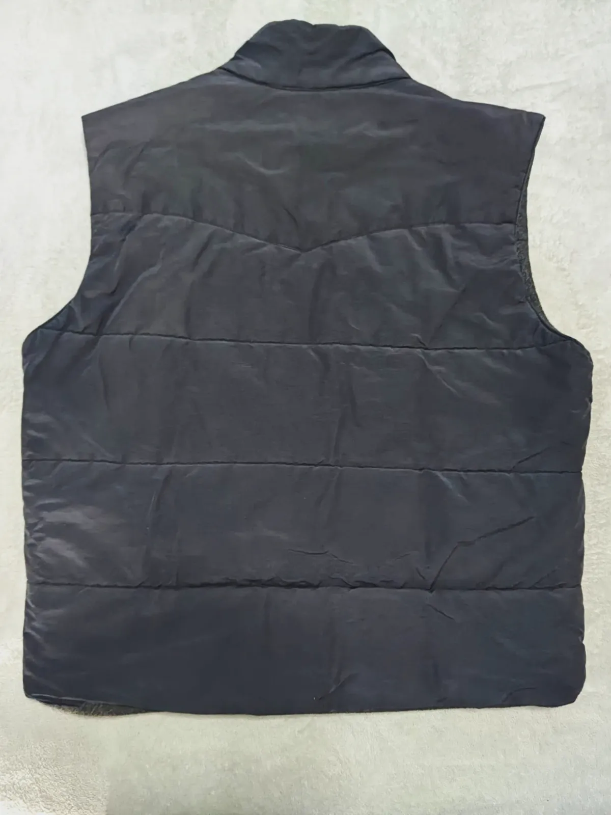 Bodywarmer réversible Old River brodé bleu marine & gris - Taille S/M – Old River – taille M 2