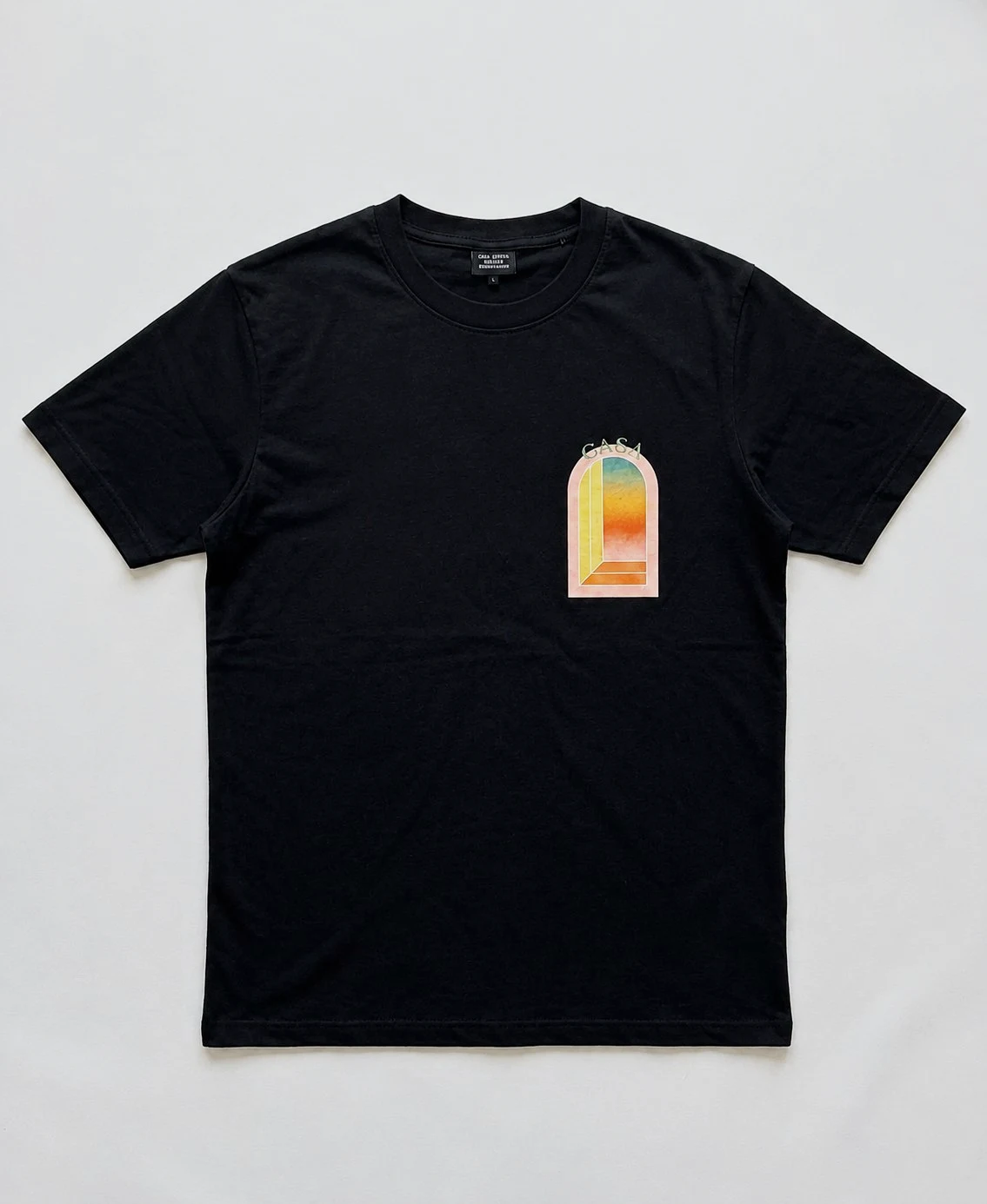 T-shirt noir imprimé arch Casa