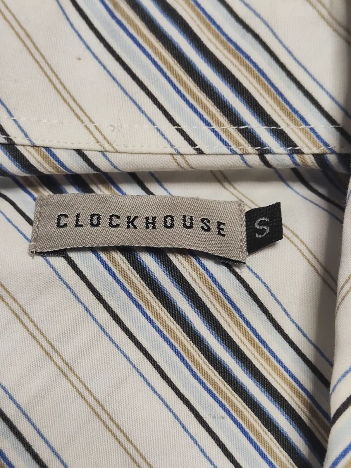 Chemisette à rayures diagonales – Style Vintage 70s – Clockhouse – taille S 3