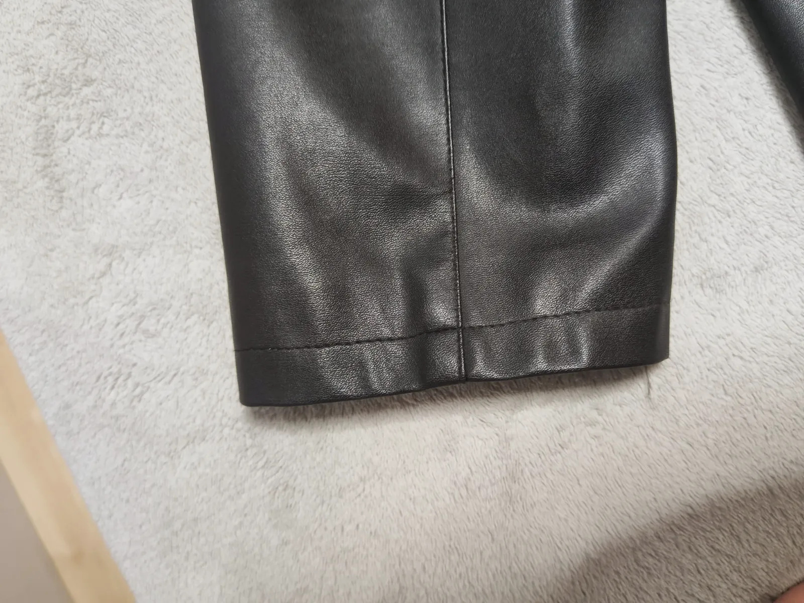 Veste vintage en simili cuir noir EXI Paris - Made in France - XL - Style 90s / – EXI Paris – taille Taille unique 5