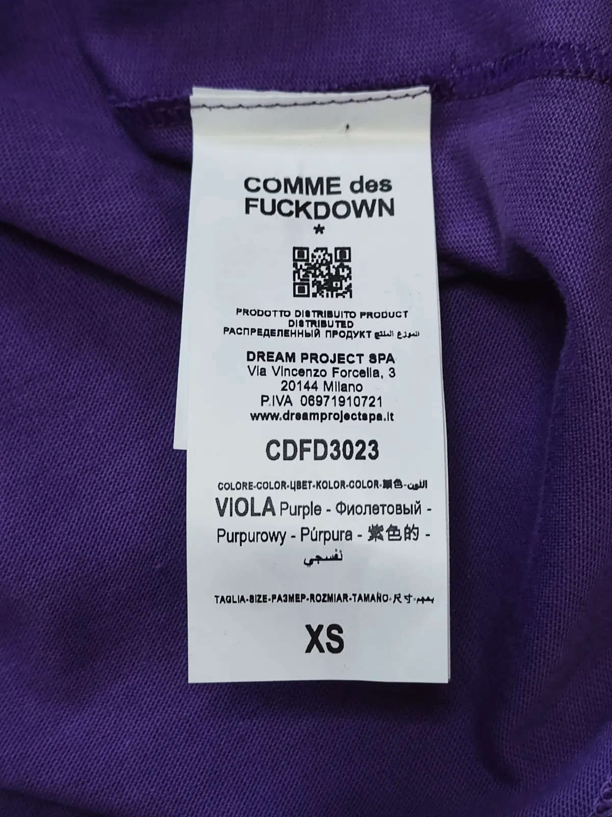 T-shirt violet Comme des Fuckdown imprimé graffiti – Comme des Fuckdown – taille XS 7