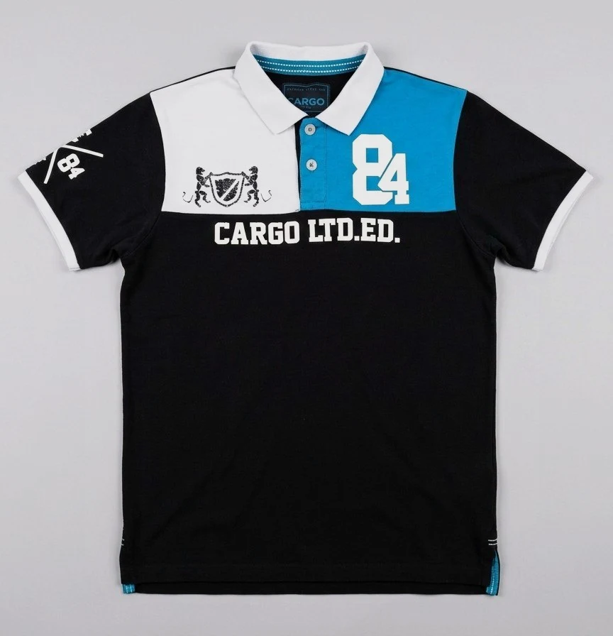 Polo Cargo Ltd.Ed. tricolore noir bleu blanc