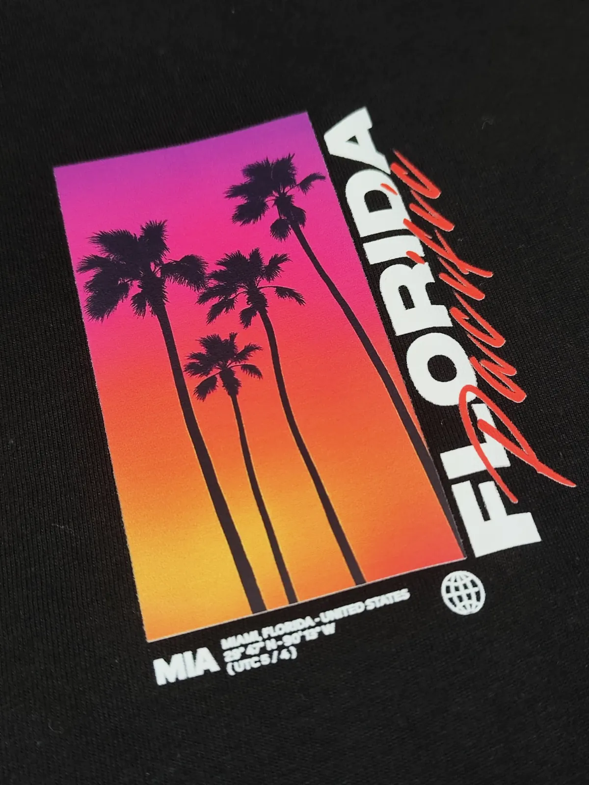 T-shirt noir imprimé Florida Pacific – MS fashion – taille L 2
