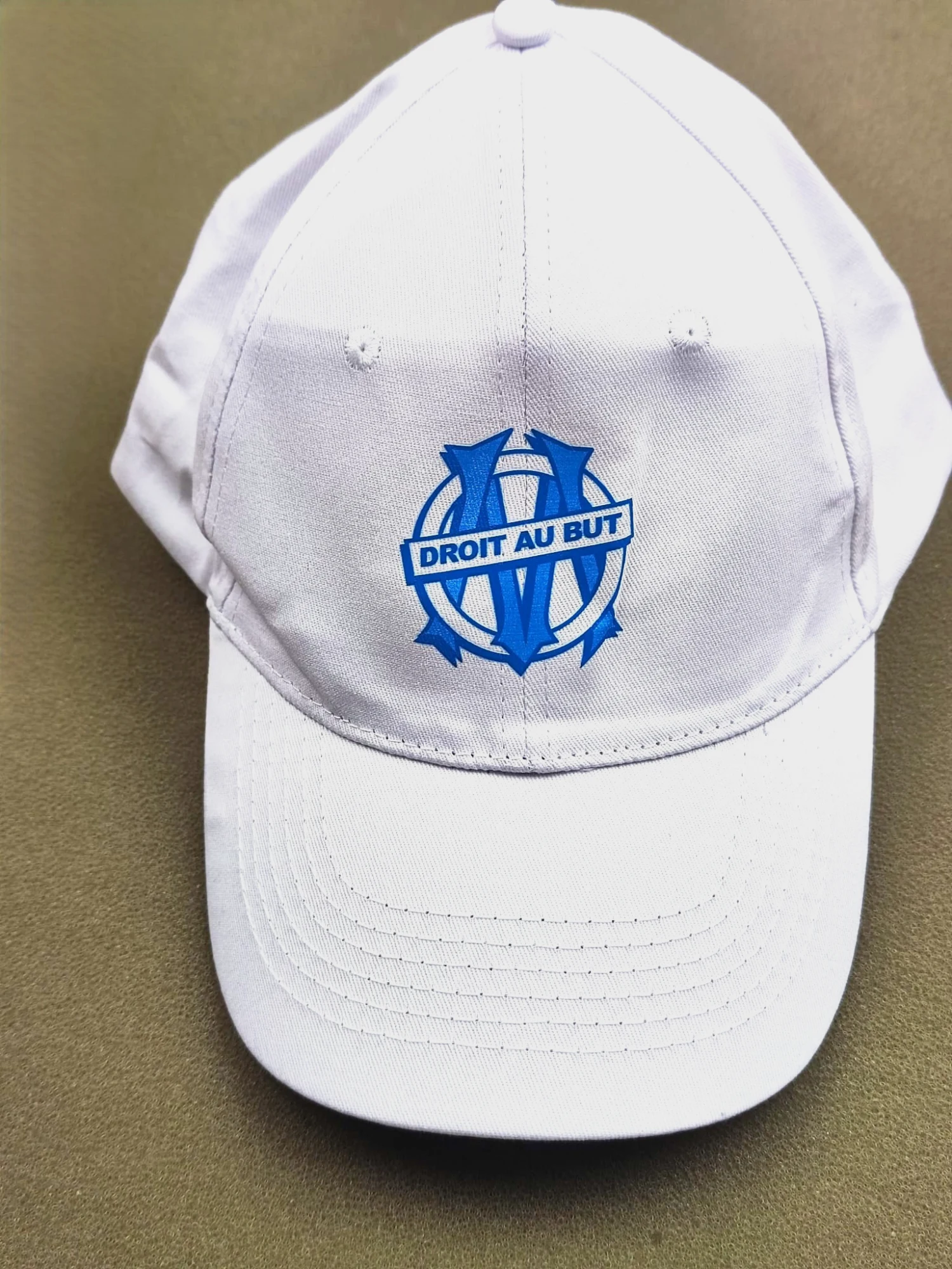 Casquette blanche Olympique de Marseille OM Droit au But