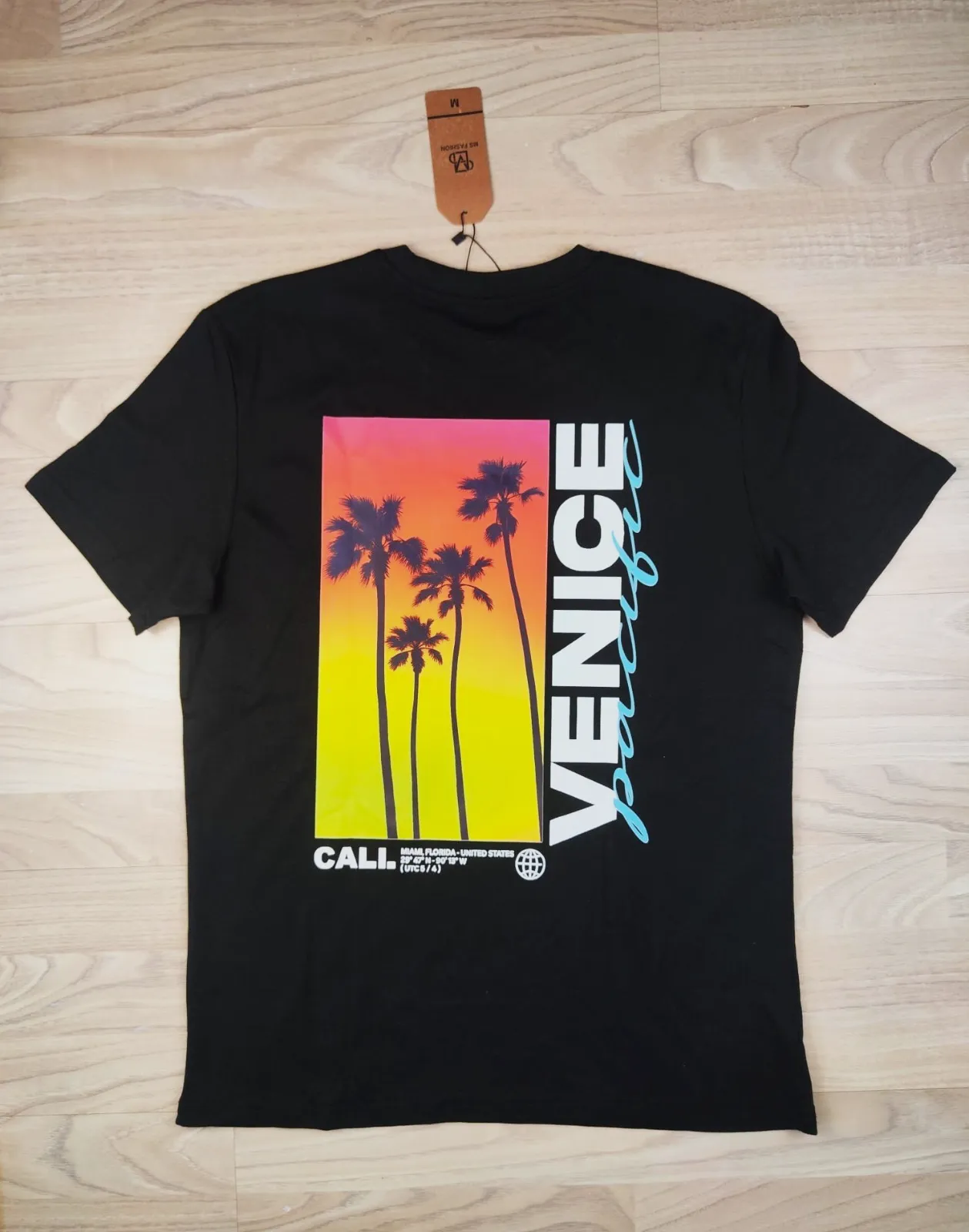 T-shirt noir imprimé Venice Pacific – sans marque – taille M 4
