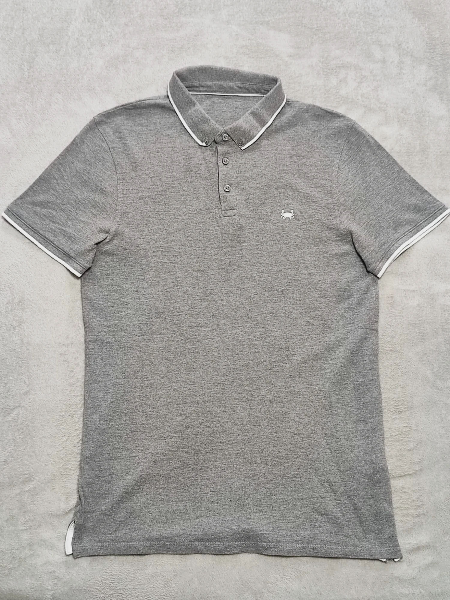 Polo gris à manches courtes