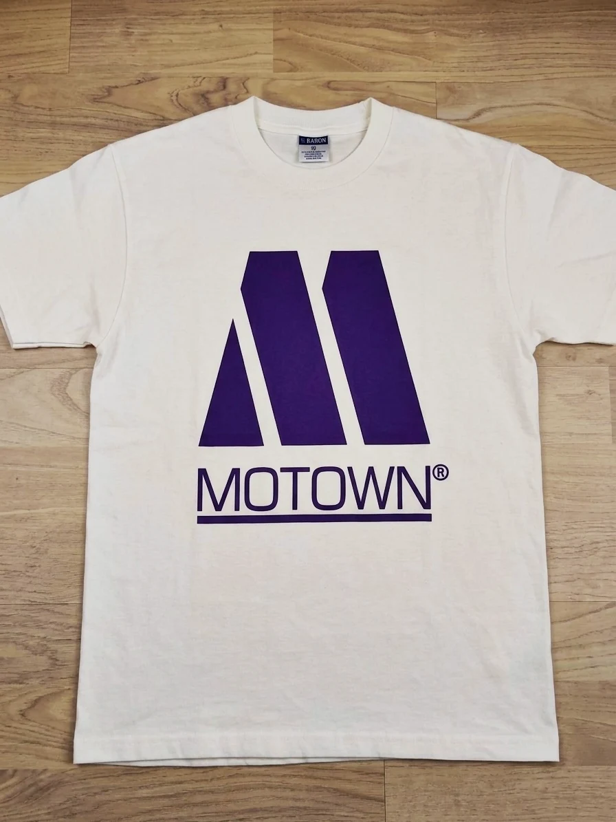 T-shirt blanc imprimé Motown vintage – Motown – taille XL