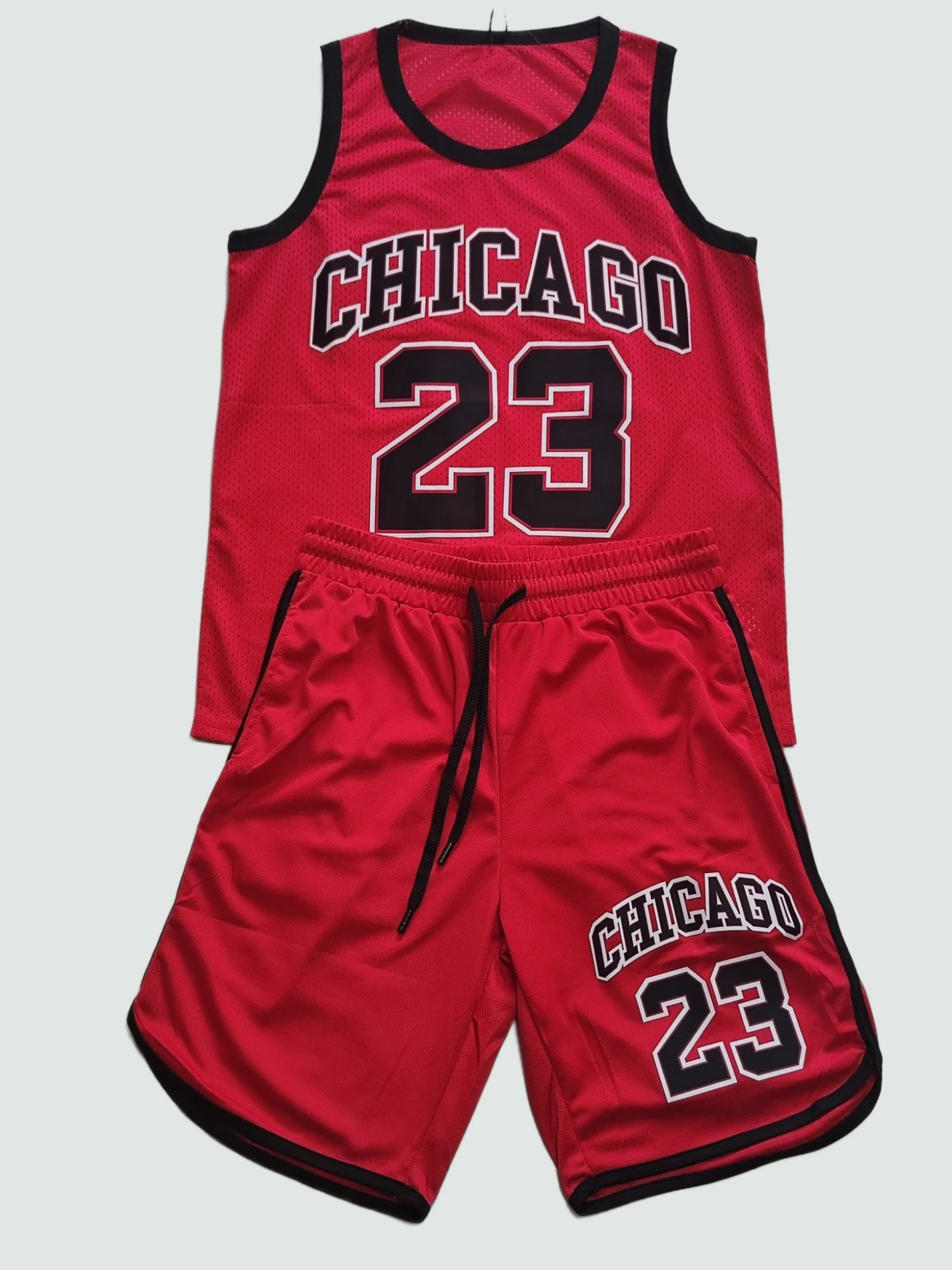 Ensemble de basketball Chicago 23 rouge
