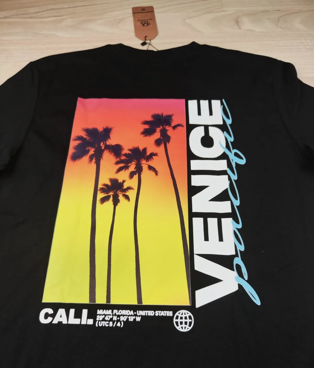 T-shirt noir imprimé Venice Pacific – sans marque – taille M 5