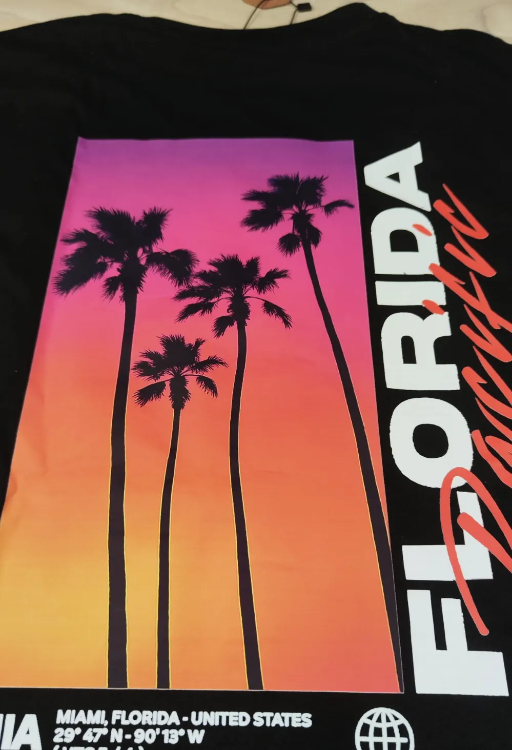 T-shirt noir imprimé Florida Pacific – MS fashion – taille L 4