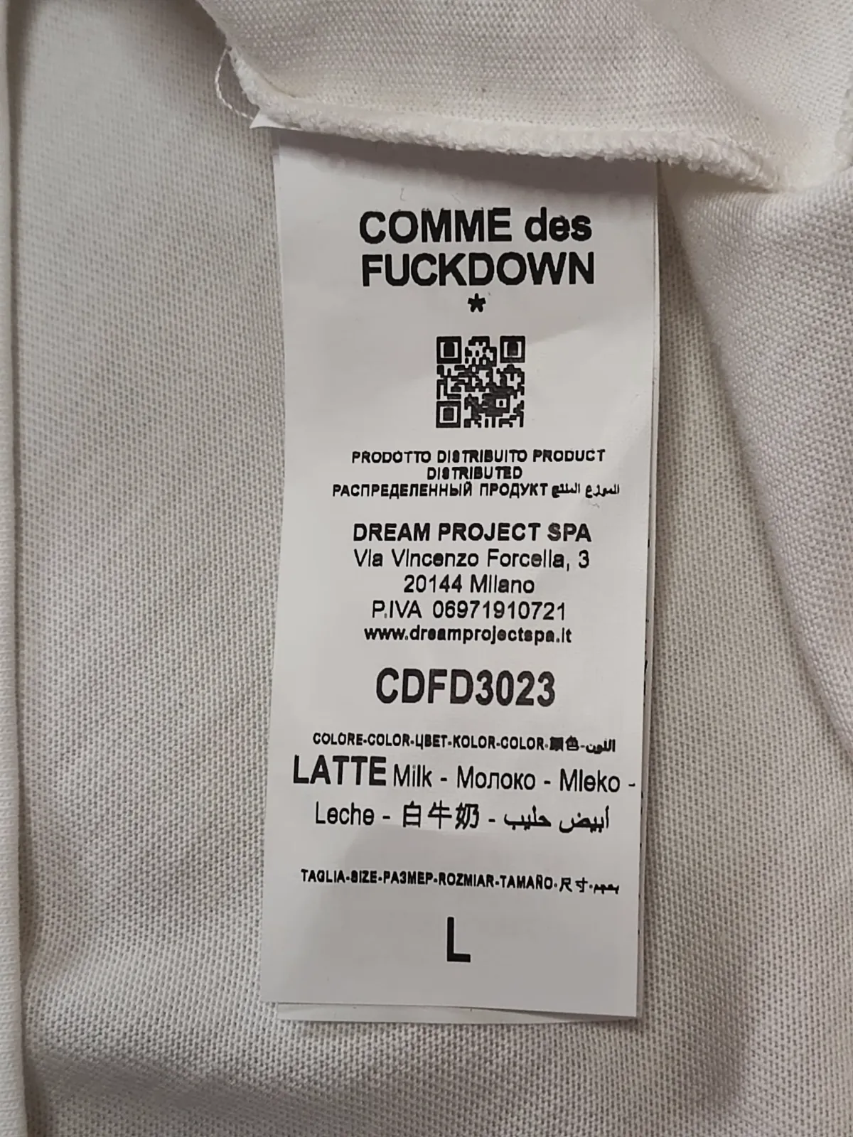 T-shirt blanc Comme des Fuckdown imprimé graffiti – Comme des Fuckdown – taille L 6