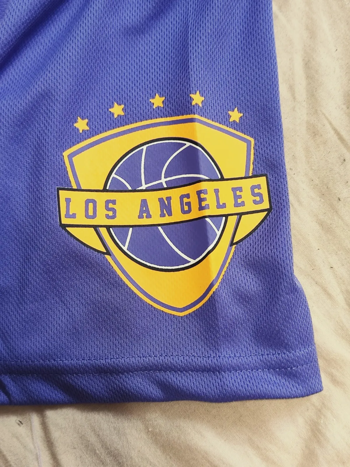 Ensemble t-shirt et short Los Angeles 24 violet – Vigoz – taille M 5