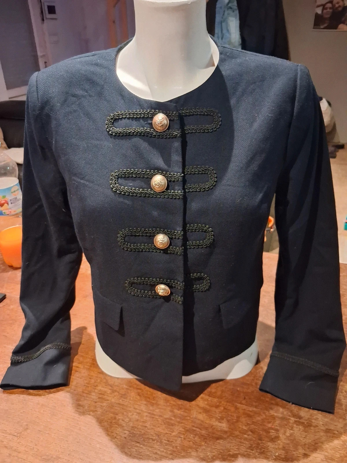 Veste style officier noire Camaïeu – Taille 38 – Très bon état