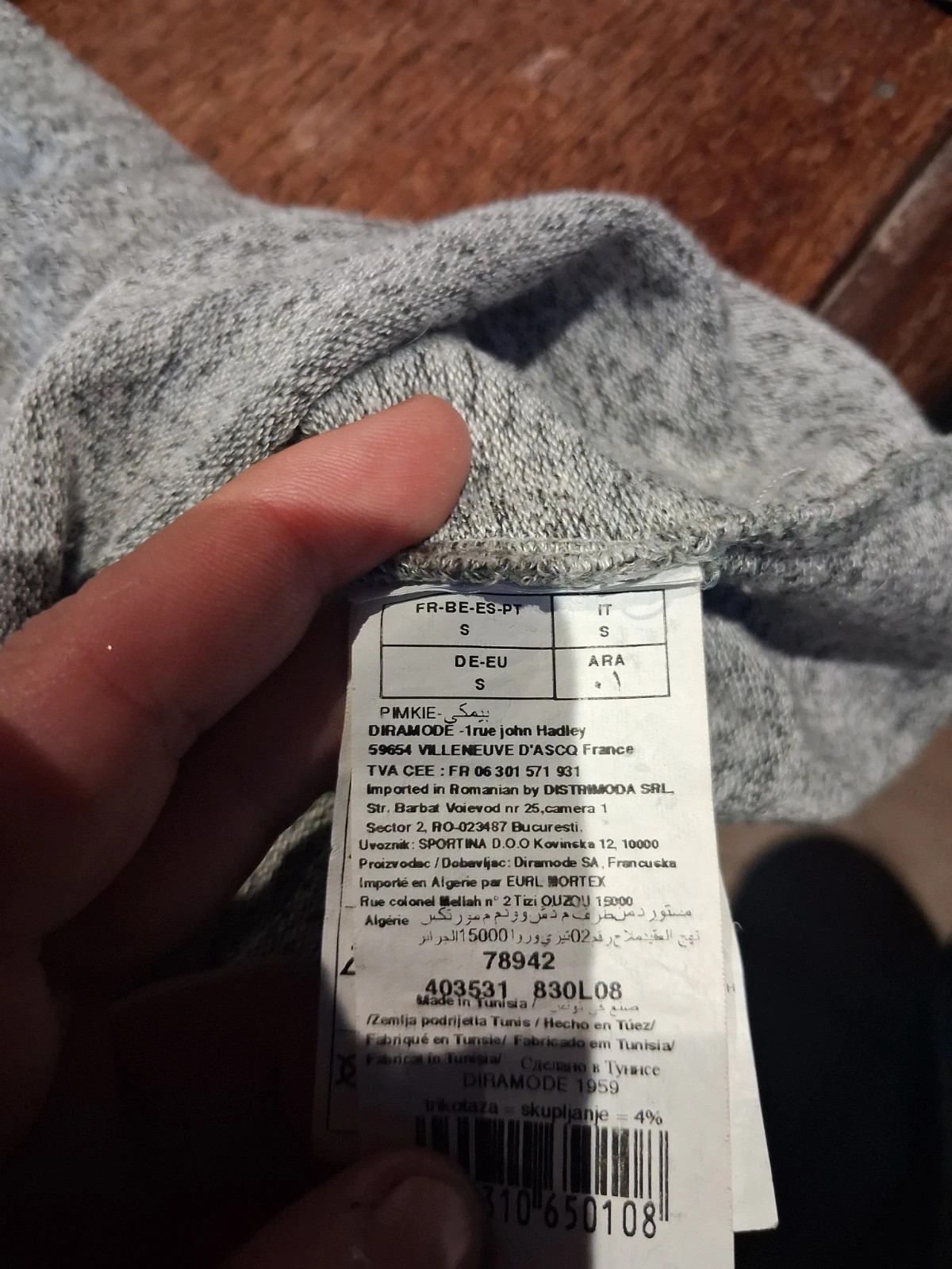 Top fin gris chiné manches évasées Pimkie - Taille S - État nikel – Pimkie – taille S / 36 / 8 4