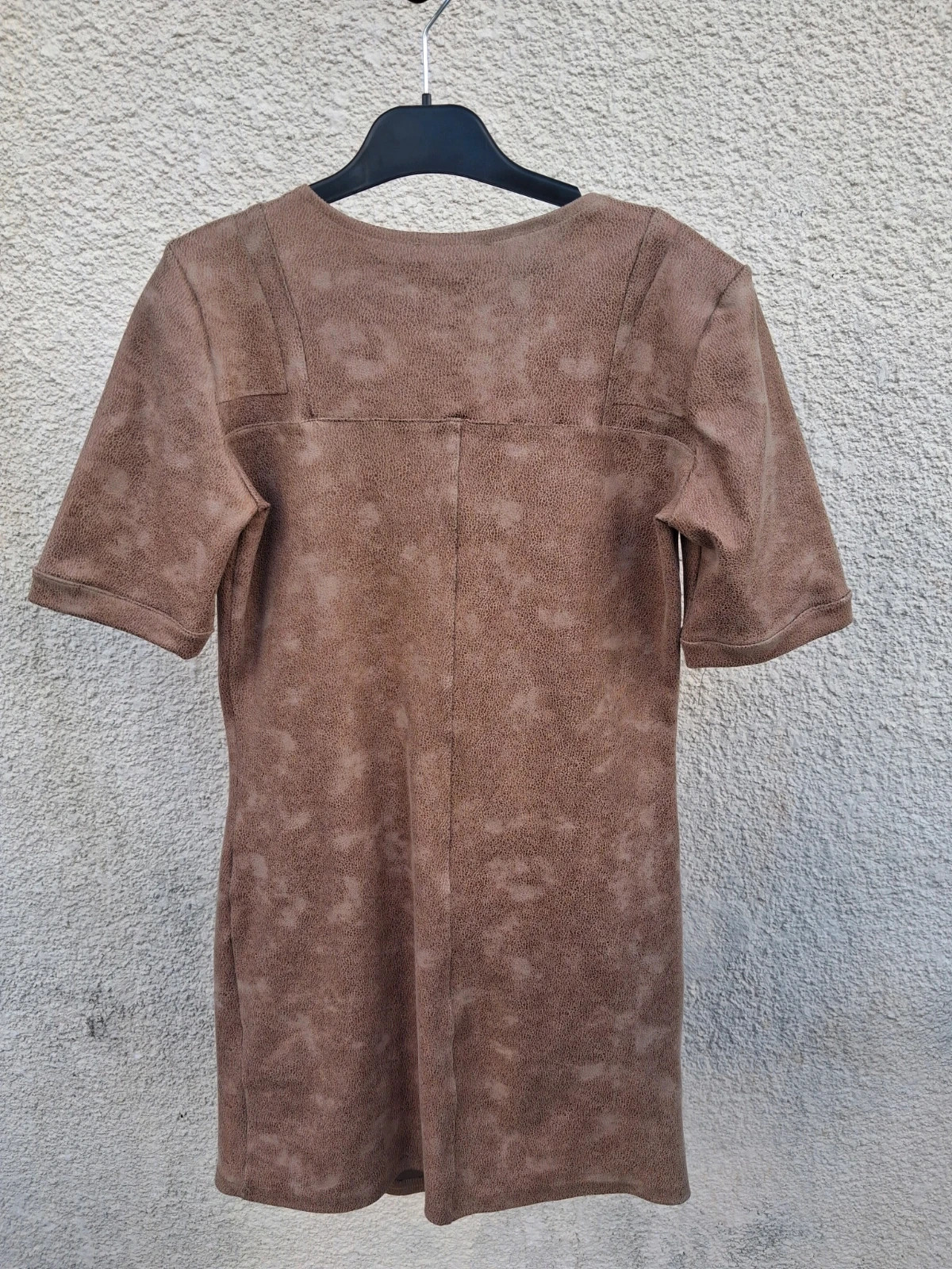 Robe courte Lenny B. "Jody" effet daim marron - Fabriquée en France - Taille 1 (S) - Neuve – Lenny B. – taille S / 36 / 8 2