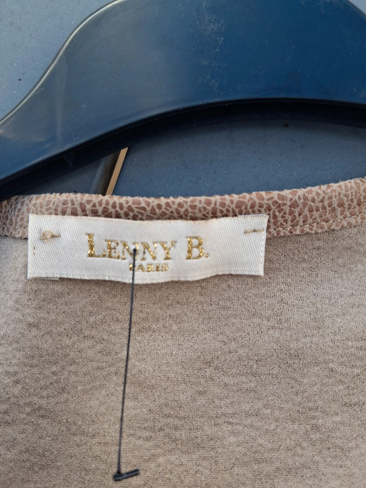 Robe courte Lenny B. "Jody" effet daim marron - Fabriquée en France - Taille 1 (S) - Neuve – Lenny B. – taille S / 36 / 8 3