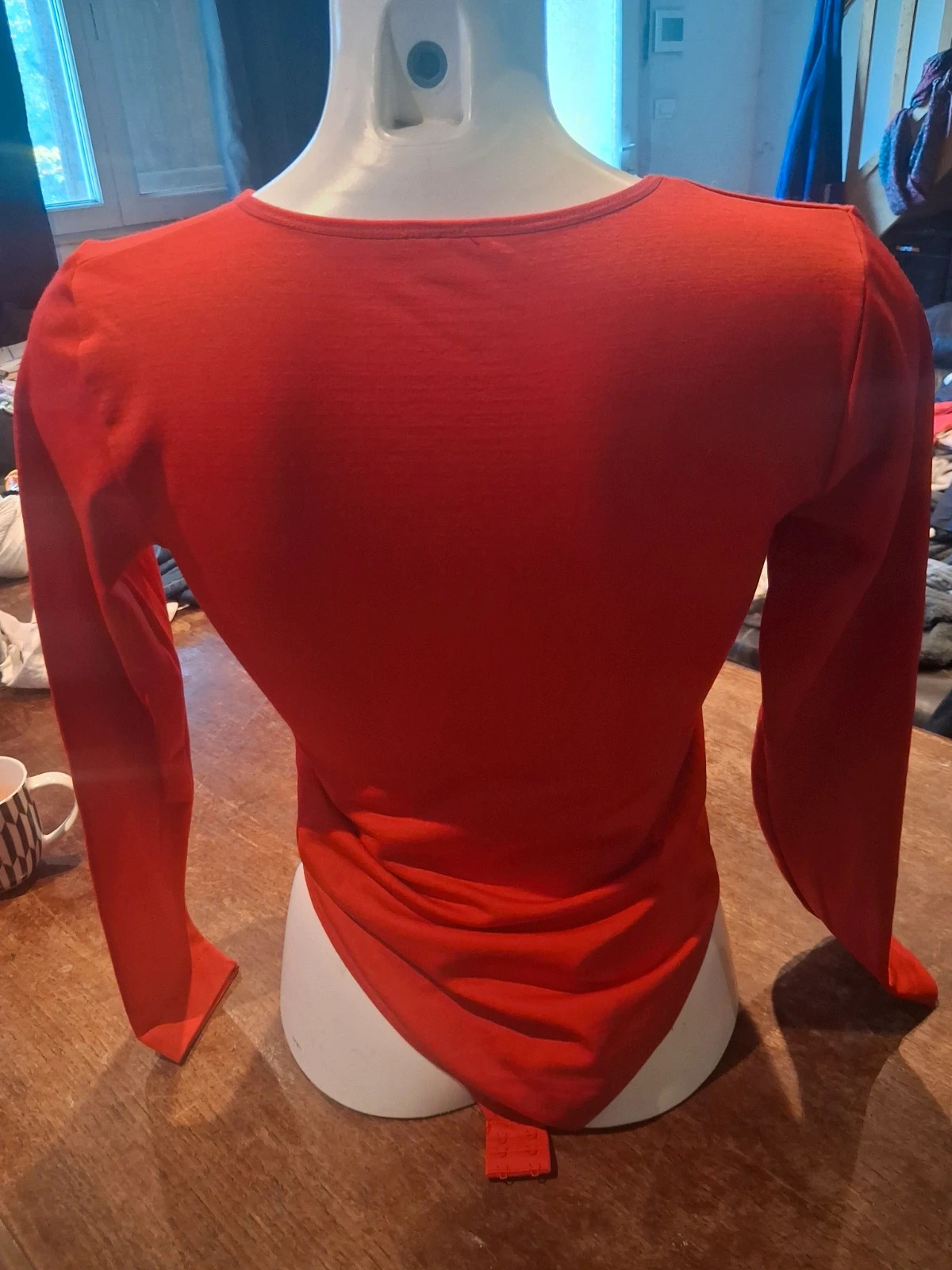 Body manches longues rouge col en V Manoukian - Taille XL - Très bon état – Manoukian – taille XL / 42 / 14 2