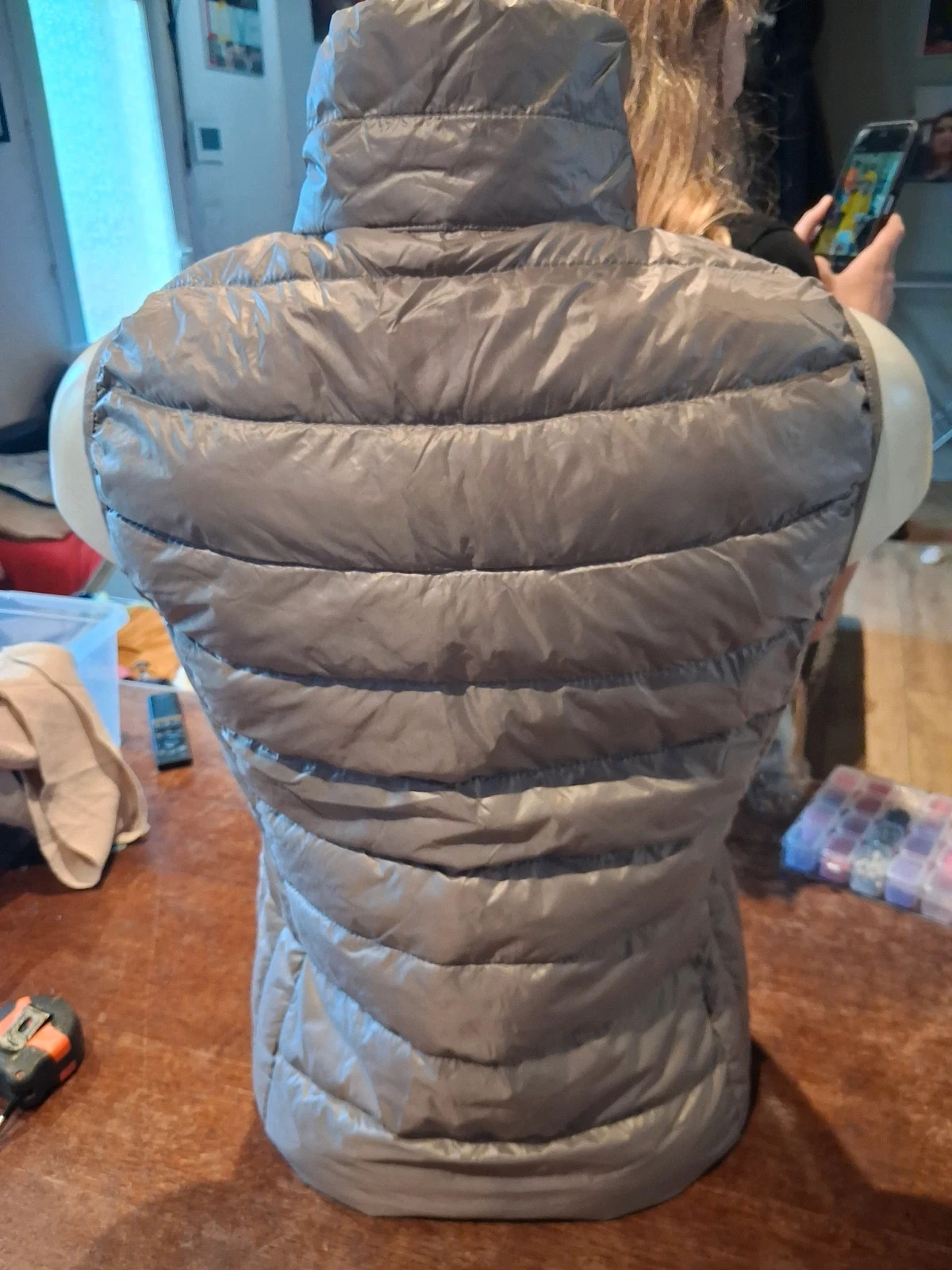 Doudoune sans manche FREDA taupe / bronze - NEUVE avec étiquette - Taille 1 (S) – Freda – taille S / 36 / 8 2