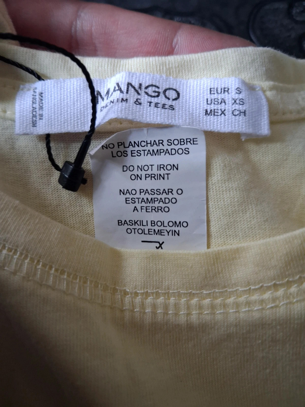 Robe t-shirt jaune pastel MANGO – Taille S – NEUVE – Mango – taille S / 36 / 8 3