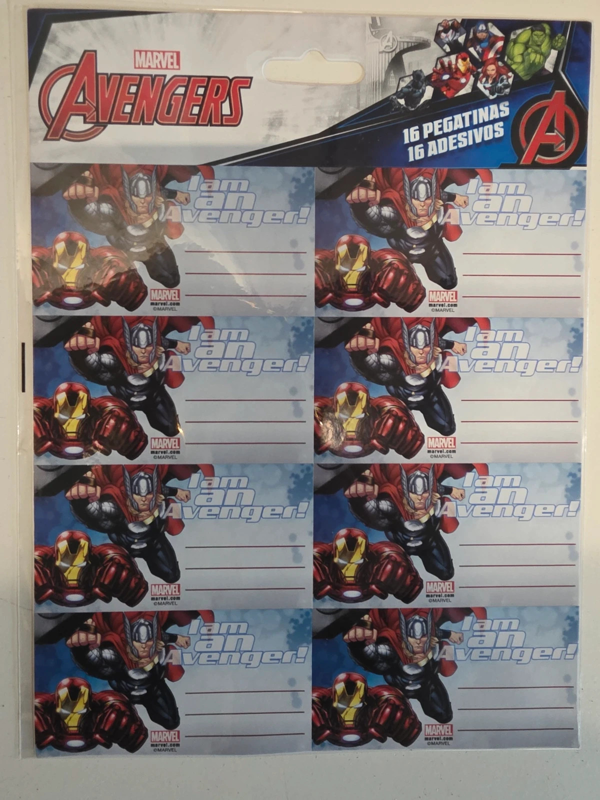 Lot de 21 paquets d'étiquettes adhésives Marvel Avengers📦 – Marvel 2